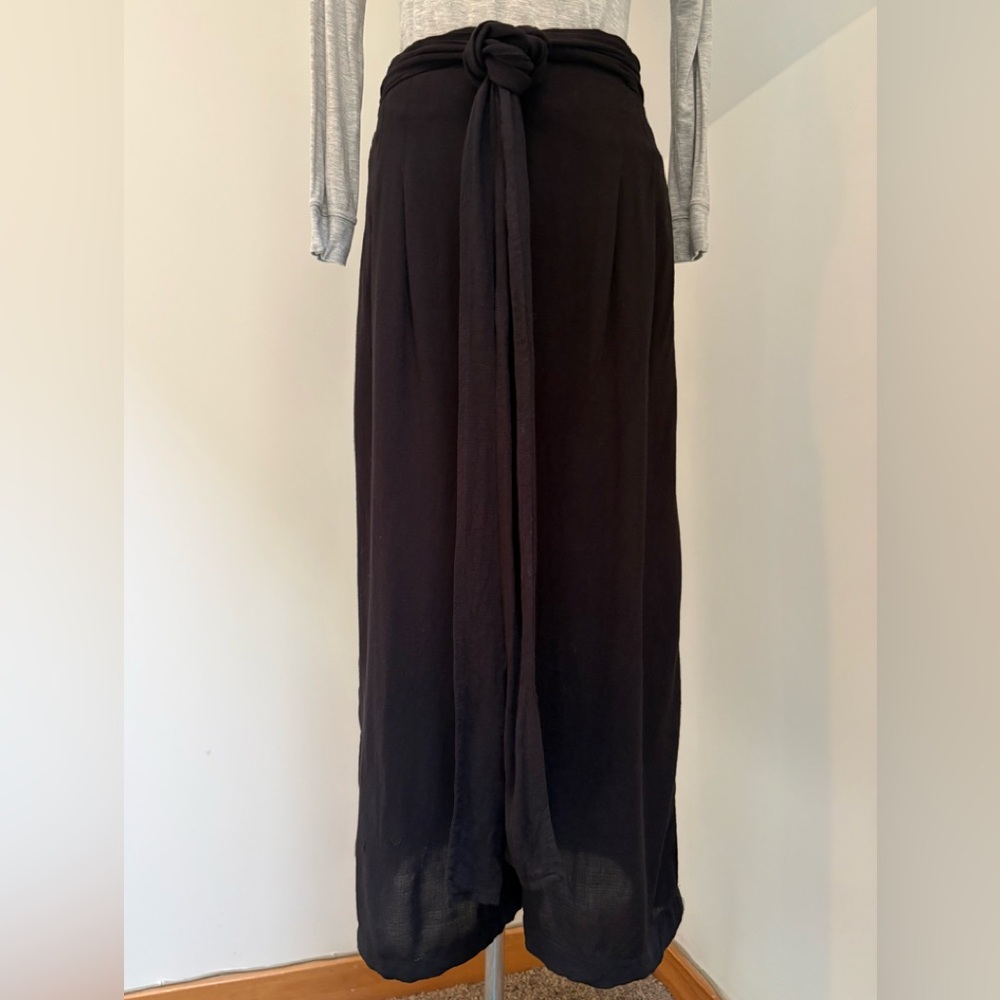 Free People Black Wide Leg Drapy  Pants